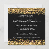 Elegant Corporate Fundraiser Party Sparkles Gold Kaart (Voorkant)