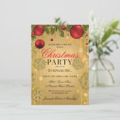 ELEGANT Corporate Gold Winter Glam Kerstfeest Kaart (Staand voorkant)