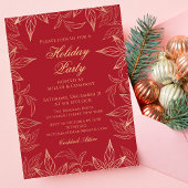 Elegant Corporate Holiday Party Chic Floral Kaart