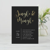 Elegant Corporate Jingle & Mingle Party Invitation Kaart (Staand voorkant)