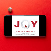 Elegant Corporate Joy Waterverf Feestdagenkaart