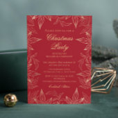 Elegant Corporate Kerstfeest Chique Bloemen Kaart