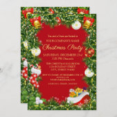 Elegant Corporate Kerstparty Kaart (Voorkant / Achterkant)