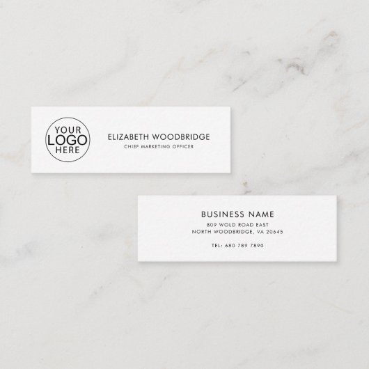 Elegant Corporate Logo Modern Mini Visitekaartje (Voorkant / Achterkant)