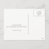 Elegant Corporate New Year 2026 Motivation Bottle Feestdagenkaart (Achterkant)