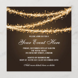 Elegant Corporate Party Gold String Lights Kaart