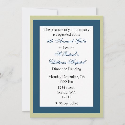 Elegant Corporate Party Invitation Kaart (Voorkant)