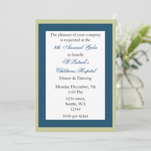 Elegant Corporate Party Invitation Kaart (Staand voorkant)