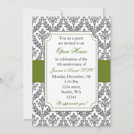 Elegant Corporate Party Invitation Kaart (Voorkant)