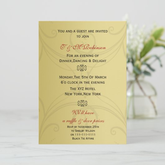 Elegant Corporate Party Invitation Kaart (Staand voorkant)