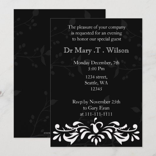 Elegant Corporate Party Invitation Kaart (Voorkant / Achterkant)