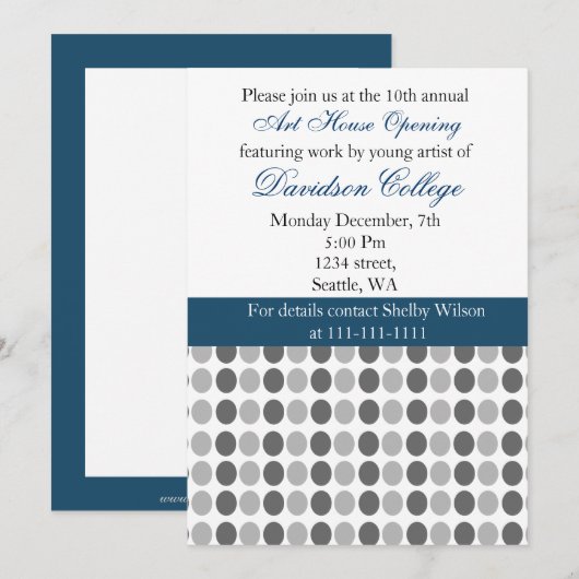 Elegant Corporate Party Invitation Kaart (Voorkant / Achterkant)