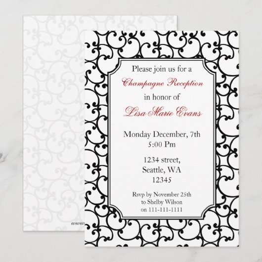 Elegant Corporate Party Invitation Kaart (Voorkant / Achterkant)