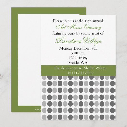 Elegant Corporate Party Invitation Kaart (Voorkant / Achterkant)