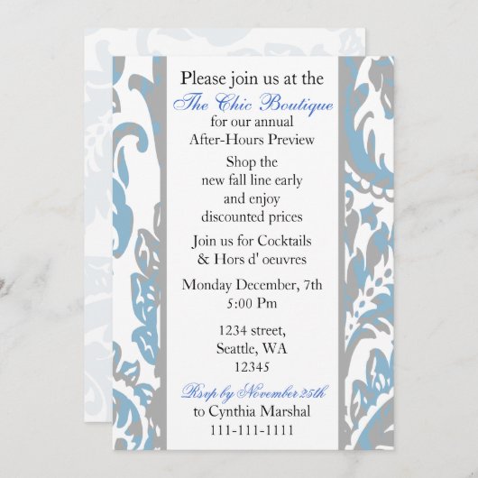 Elegant Corporate Party Invitation Kaart (Voorkant / Achterkant)