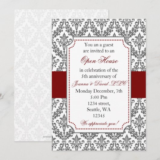 Elegant Corporate Party Invitation Kaart (Voorkant / Achterkant)