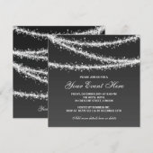 Elegant Corporate Party String Lights Black Kaart (Voorkant / Achterkant)