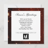 Elegant Corporate Prettige feestdagen Gold Ornamen (Achterkant)