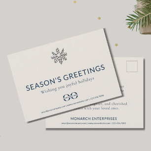 Elegant Corporate Season's Groeten Briefkaart