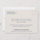 Elegant Corporate Season's Groeten Briefkaart (Achterkant)