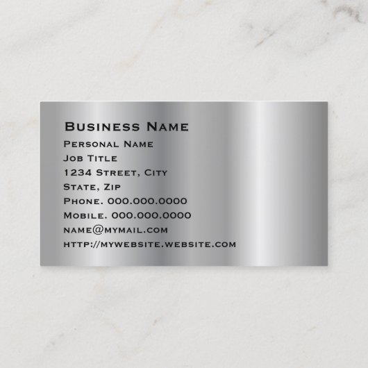 Elegant Corporate Visitekaartje (Achterkant)