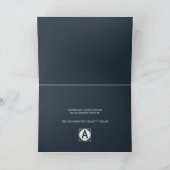 Elegant Corporate Winter Holiday Blue Feestdagen Kaart (Binnen)