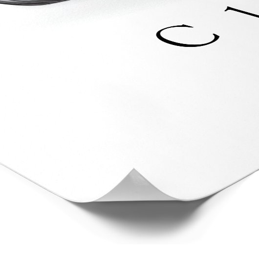 Elegant Corvette C1 Ilustratie Rood Poster (Hoek)