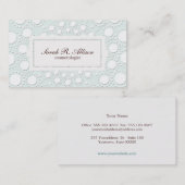 Elegant Cosmetoloog Embossed Kijk Visitekaartje (Voorkant / Achterkant)