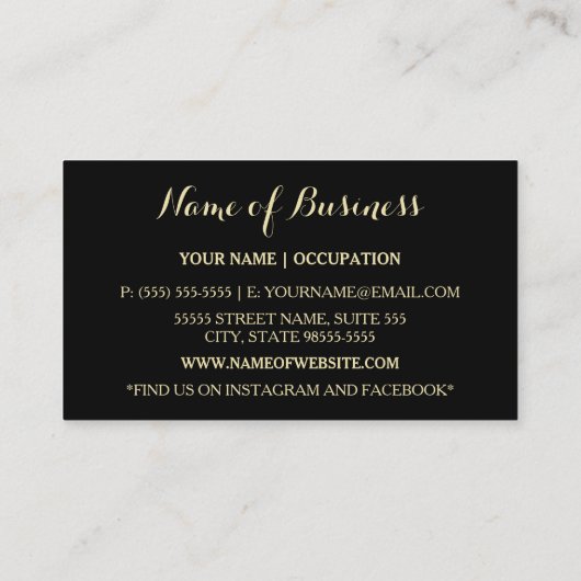 Elegant Cosmetoloog Glamoureuze Roze Luxe Bokeh Visitekaartje (Achterkant)