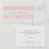 Elegant Cosmetoloog Salon and Spa Cadeaukaart Kortingskaartje (Voorkant / Achterkant)