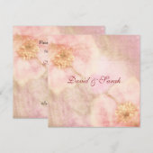 Elegant Cottage Chic Roos Save the Date (Voorkant / Achterkant)
