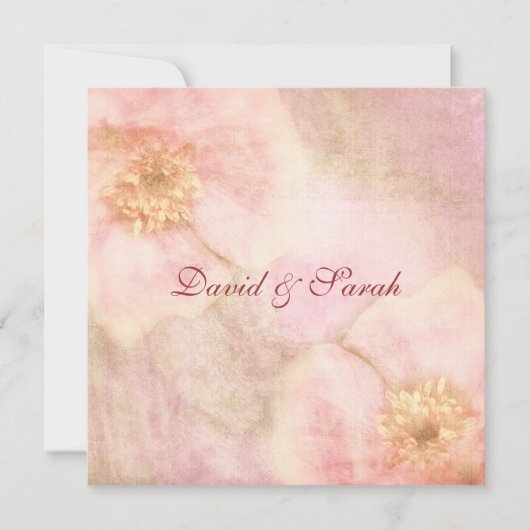 Elegant Cottage Chic Roos Save the Date (Voorkant)