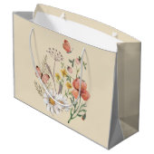 Elegant  Cottcore Waterverf Floral Boho Groot Cadeauzakje (Achterkant Gekanteld)