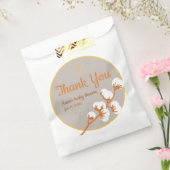 Elegant Cotton Branch Baby Shower  Bedankzakje (Gezegeld)