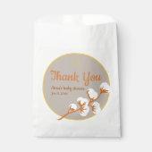 Elegant Cotton Branch Baby Shower  Bedankzakje (Voorkant)
