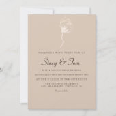 Elegant Cotton Plant Rustic Wedding Invitation Kaart (Voorkant)