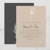 Elegant Cotton Plant Rustic Wedding Invitation Kaart (Voorkant / Achterkant)