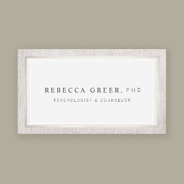 Elegant Counselor and Therapist Light Grey Visitekaartje