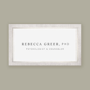 Elegant Counselor and Therapist Light Grey Visitekaartje
