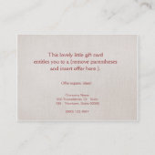 Elegant country Boutique Cadeaucertificaat Kortingskaartje (Achterkant)