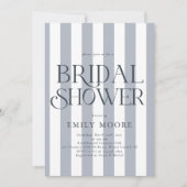 Elegant Country Club Stripes Vrijgezellenfeest Kaart (Voorkant)