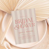 Elegant Country Club Stripes Vrijgezellenfeest Kaart