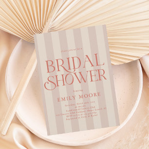 Elegant Country Club Stripes Vrijgezellenfeest Kaart