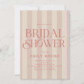 Elegant Country Club Stripes Vrijgezellenfeest Kaart (Voorkant)