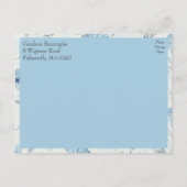 Elegant Country Dusty Blue Floral Bridal Shower Uitnodiging Briefkaart (Achterkant)