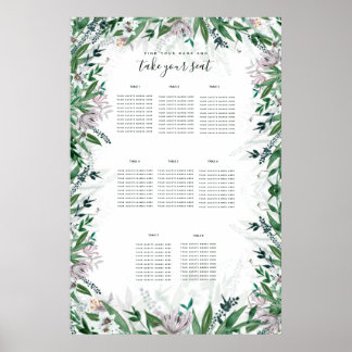 Elegant country floral border poster