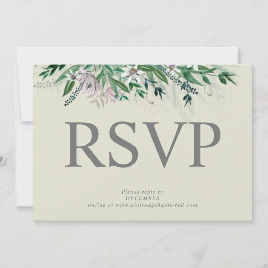 Elegant country floral border rsv[ uitnodiging (Voorkant)
