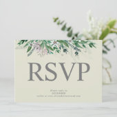 Elegant country floral border rsv[ uitnodiging (Staand voorkant)