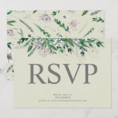 Elegant country floral border rsv[ uitnodiging (Voorkant / Achterkant)