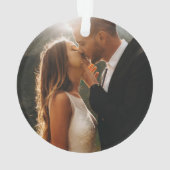 Elegant Country Manor Wedding Photo Keepsake Ornament (achterkant)